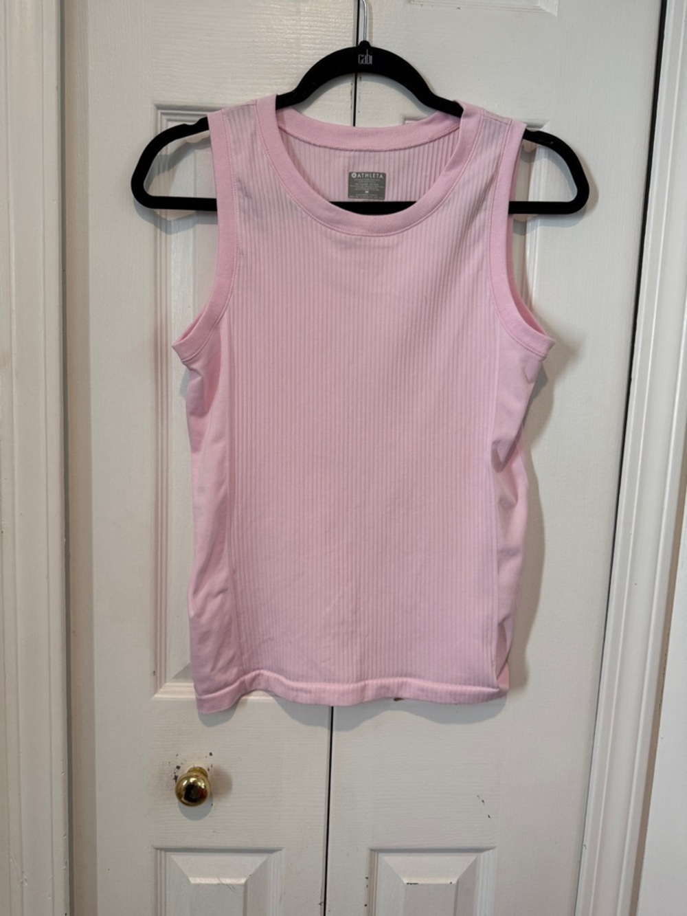 Athleta Pale Pink Ribbed Tank